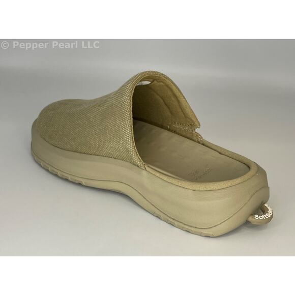 Women's Size 6 Khaki Canvas Clog Mule Slip On Comfort Shoe by Soft Science - Picture 3 of 12